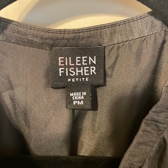 Eileen Fisher Jacket petite medium 100% silk jacket 100% silk lining - - Picture 4 of 9